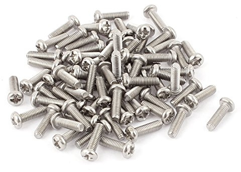 uxcell M3 x 10mm 304 Stainless Steel Cross Head Phillips Pan Head Screws Bolt 60pcs