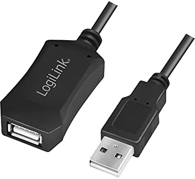 LogiLink 5m aktiv Verlängerungskabel USB 2.0 schwarz 5 Meter aktives USb Kabel