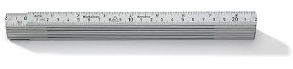 Hultafors 150203 Folding Ruler with Inch and CM Divisions, 2 m Aluminium