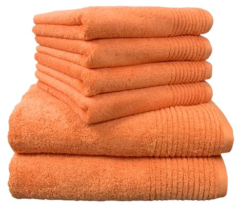 Dyckhoff Handtuchset Brillant, 6-teilig, 100% Baumwolle, Peach