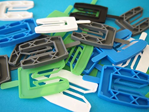 Assortiment de 1000 Cales fourchette plastique 30x40mm, ép. 1 à 5mm, ref AKS7001