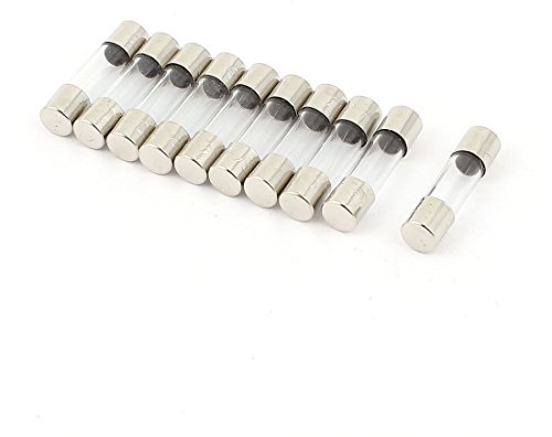 sourcing map 10Uds 250V 0.2A 200mA Veloz Rápido Soplado Vidrio Fusibles Tubos 5mm x 20mm