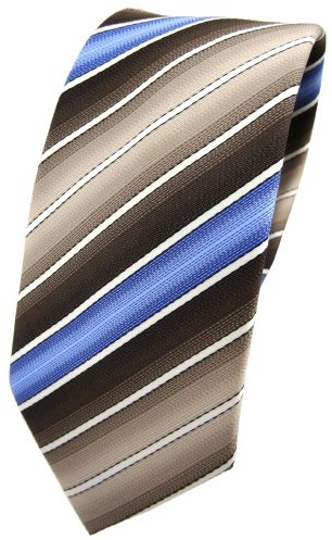 TigerTie - schmale Designer Krawatte in gestreift