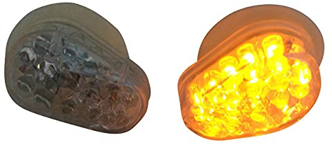 Alchemy Parts Paar Verkleidung Flush Halterung E-Geprüft LED Blinker für Motorrad Klare Linse