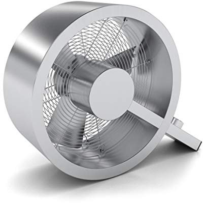 Stadler Form Desgin-Ventilator Q, hochwertig gefertigt aus Aluminium/Edelstahl mit 3 Leistungsstufen, 40 Watt, silber