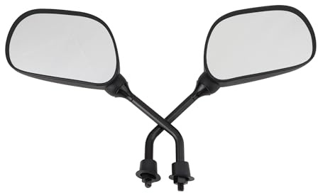 GOOFIT 8mm Miroir Rétroviseur En Plastique Noir Remplacement pour 50cc 70cc 90cc 110cc 125cc 150cc 200cc 250cc ATV Scooter Motorcycle