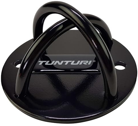 Tunturi Wandhaken 12 cm für Suspension Trainer, Sling Trainer Decken-Haken aus Stahl für bis zu 200 kg, Schwarz