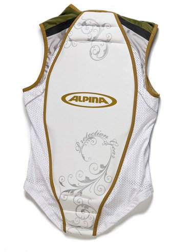ALPINA Rückenprotektor JACKET SOFT PROTECTOR weiß-braun, 164-188 cm