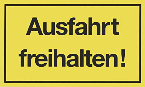 Metafranc Hinweisschild Ausfahrt freihalten! - 300 x 200 mm / Beschilderung / Infoschild / Verbotsschild / Halteverbot / Parkverbot / Grundstückskennzeichnung / Gewerbekennzeichnung / 500270