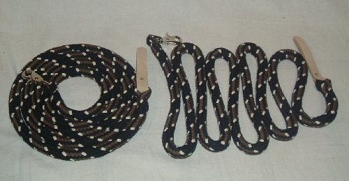 Westernzügel Split Reins, extra schwer, geteilt je 2,20 mtr schwarz/braun/natur