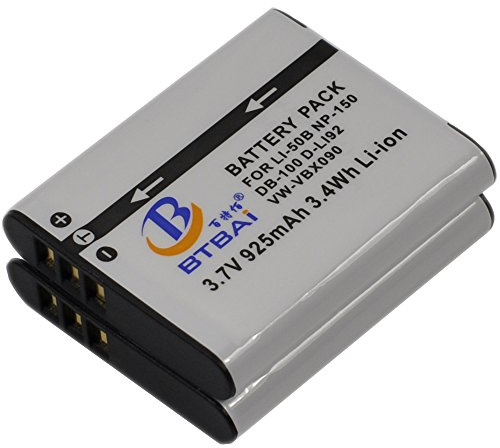 BTBAI 2x D-Li92 Battery+Charger AC Single For DLi92 D-L192 DL192 D-BC92 DBC92 Optio I10 I-10 RX18 RX-18 RZ10 RZ-10 RZ18 RZ-18 WG-1 WG1 WG-2 WG2 WG10 WG-10 WG20 Digital Camera Battery k1a