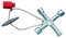 Intercable AV9310 Chiave Universale Armadi, Argento