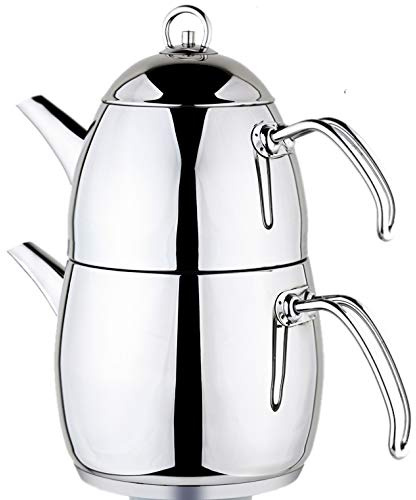 Schillerbach Penguen Teekanne Koch set mini Edelstahlgriff 18/10 Türkisch Tee