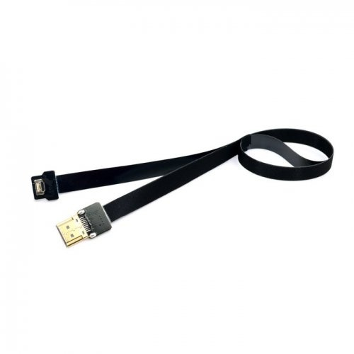 Cablecc - Cavo piatto flessibile FPC, con connettore ad angolo retto, da Micro HDMI maschio a HDMI maschio, lunghezza 50 cm, per droni multi rotore per fotografie aeree