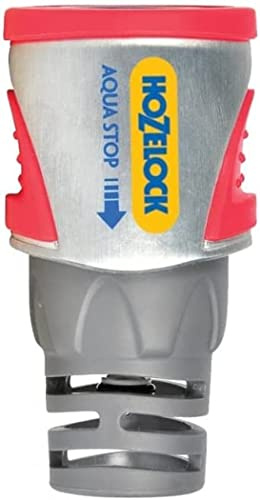 Hozelock - Conector metálico aquastop para manguera de 19mm