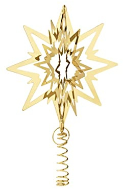 Georg Jensen Weihnachtsbaumstern, vergoldet, mittel