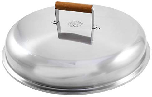 MUURIKKA Deckel 44cm für Feuerpfannen, Bratpfannen, Wok-Pfannen und Paella Pfannen, Edelstahl, Universal