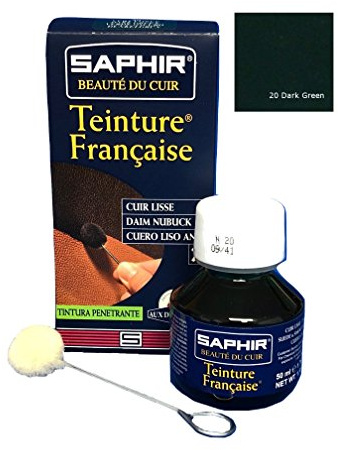 Saphir TEINTURE FRANCAISE Cuir Liquide 50 ml (bases + spéciales) Base VERT FONCE 20