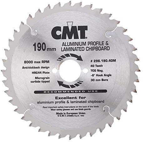 CMT Orange Tools Kreissägeblatt HW 315 x 3,2 / 2,5 x 30 Z=96 TCG - 297.096.23M - für eisenfreies Material, Plastik und Laminat