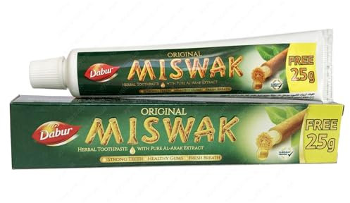 Pâte DENTIFRICE MESWAK (MISWAK - SIWAK) *ORIGINAL DABUR* (LOT DE 2X75g), Sans saveur