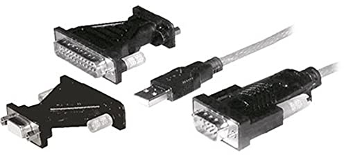 Delock Adapter USB 2.0 Typ-A > 1 x Seriell DB9 RS-232 + Adapter DB25 7100077 Schwarz