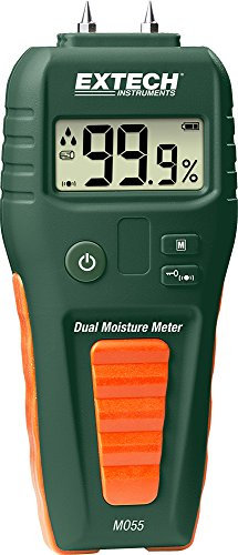 Extech MO55 Combination Pin/Pinless Moisture Meter, Green