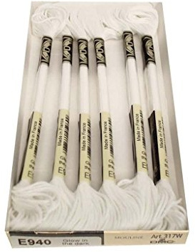 Bulk Buy: DMC Light Effects Embroidery Floss 8.7 Yards Glow In The Dark 317W-E940 by DMC