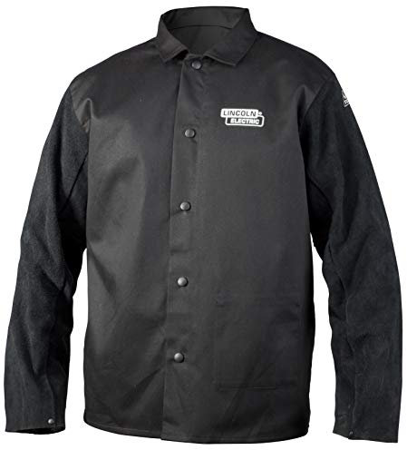 Lincoln Electric Traditional Veste de Soudeur Traditionnelle en Cuir Fendu, Noir, XXL Mixte