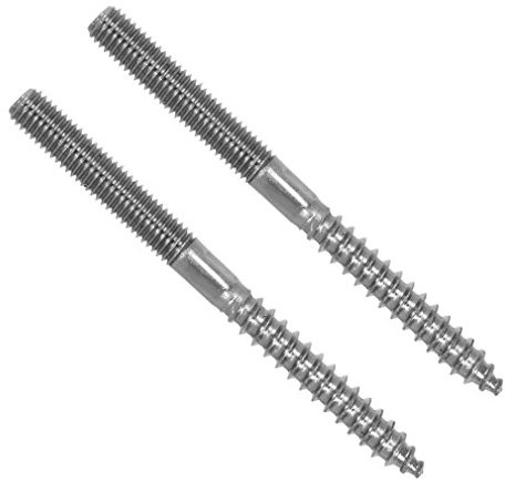 2 Stück M5x80 Edelstahl Stockschraube Rechtsgewinde Stockschrauben Schraubstifte Gewinde Schraube Stift