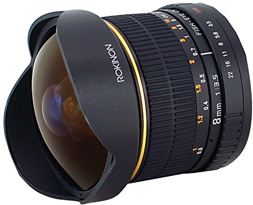 Rokinon FE8M-C 8mm F3.5 Fisheye Fixed Lens for Canon - Black