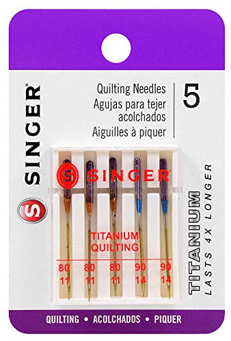 SINGER Notions Titanium, universelle Steppmaschinen-Nadeln, Verschiedene Größen, 5er Pack