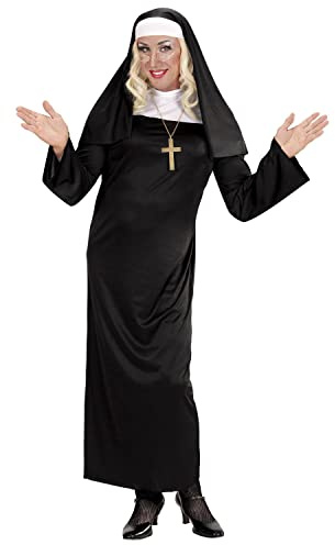 W WIDMANN MILANO Party Fashion - Costume de nonne pour adultes | Ensemble 2 pièces comprenant une tunique et une cagoule, pour le carnaval, les soirées à thème, le théâtre