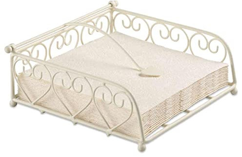 Ambiente Heart Design Napkin Holder Cream