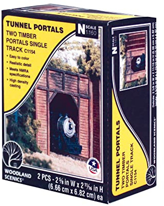 Timber N Scale tunnel Portals Woodland Scenics