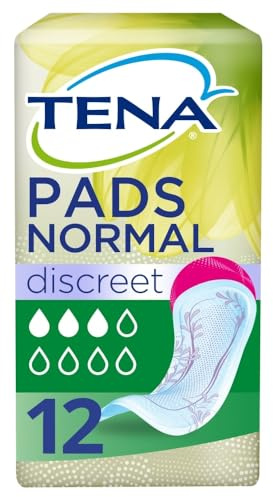 TENA Lady Discreet Incontinence Pads Normal, Pack of 12