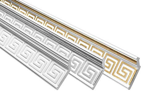 Marbet Deckenleiste B-21 weiß aus Styropor EPS - Stuckleisten gemustert, im traditionellen Design - (30 Meter Sparpaket) Stuck Eckleiste Winkelleiste Wand