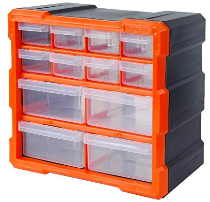 Tactix Organisateur de pièces, noir/orange, 1