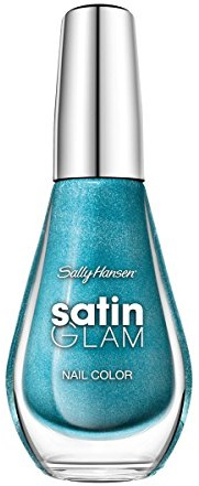 SALLY HANSEN Satin Glam Shimmery Matte Finish Nail Color - Teal Tulle