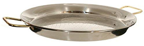 Paellapfanne Edelstahl für ca. 12 Port. - 46 cm Durchmesser