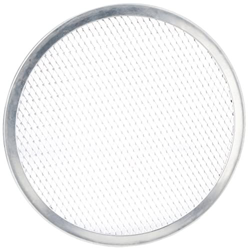 Vogue Aluminium Pizza Screen Tray 22.8(Dia)cm/9 inch, Silver, Flat Base Pizza Oven Tray, Uses Air Circulation for Evenly Baked Crusts, Suitable for Ovens up to 350 degree celsius, F011