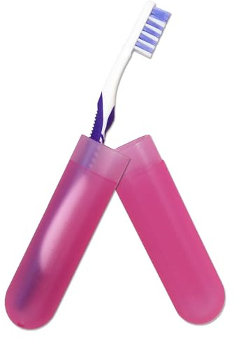 Dental Aesthetics Zahnbürstenbehälter für die Reise - Kunststoff - Saubere Aufbewahrung im Urlaub - Rosa, Kunststoff