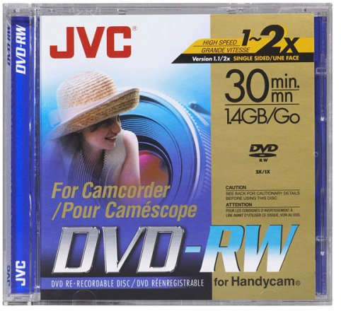 JVC VDW14DU - DVD-RW (8cm) - 1.4 GB 2x - jewel case - storage media