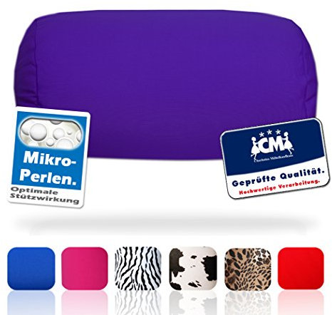 sngpl Kissen Violett Nackenkissen Hochwertige Nackenrolle Mikroperlen Füllung. Kuschelkissen Softkissen Nackenstützkissen