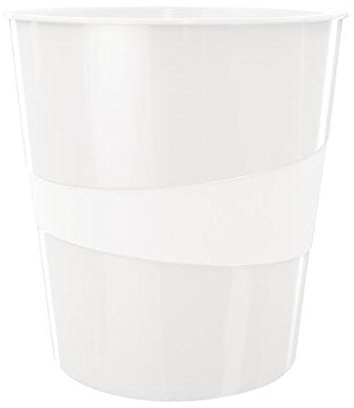 Leitz 6 Papierkörbe WOW Kapazität 15L Polypropylen D29 x h32,4 cm Weiß glänzend