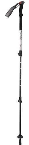 Trespass Trekking Pole Qiklock - Lightweight Aluminium Shaft, Collapsible, Quick Release Locking System, Carbide Tip and Rubber Stopper, Ergonomic Eva Foam Handle