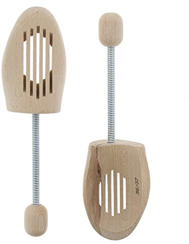 Bama Buchenholz Schuhspanner, Spiralspanner aus echtem Buchenholz, Unisex, Beige/Braun, Größe: 36-37