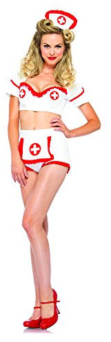 Leg Avenue Damen Kostüm Blanc/Rouge X