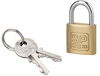 Serrurerie de Picardie 00861020 - Lucchetto SP con arco in acciaio, 2 chiavi incluse, 20 mm