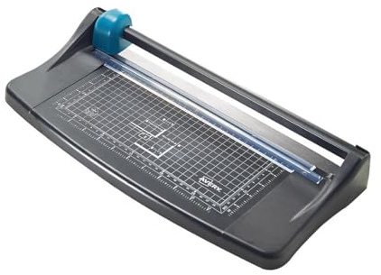 Avery Lightweight A4 Paper Trimmer, Photo and Paper Cutter, 5-Sheet Capacity, Self-Sharpening Blade, Black & Teal (TR002)