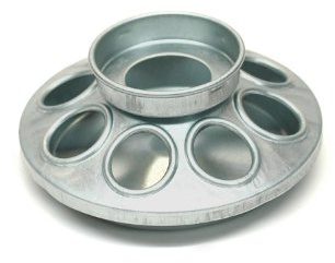 Brower MJ9 8-Hole Galvanized Mason Jar Feeder for Chicks and Small Birds